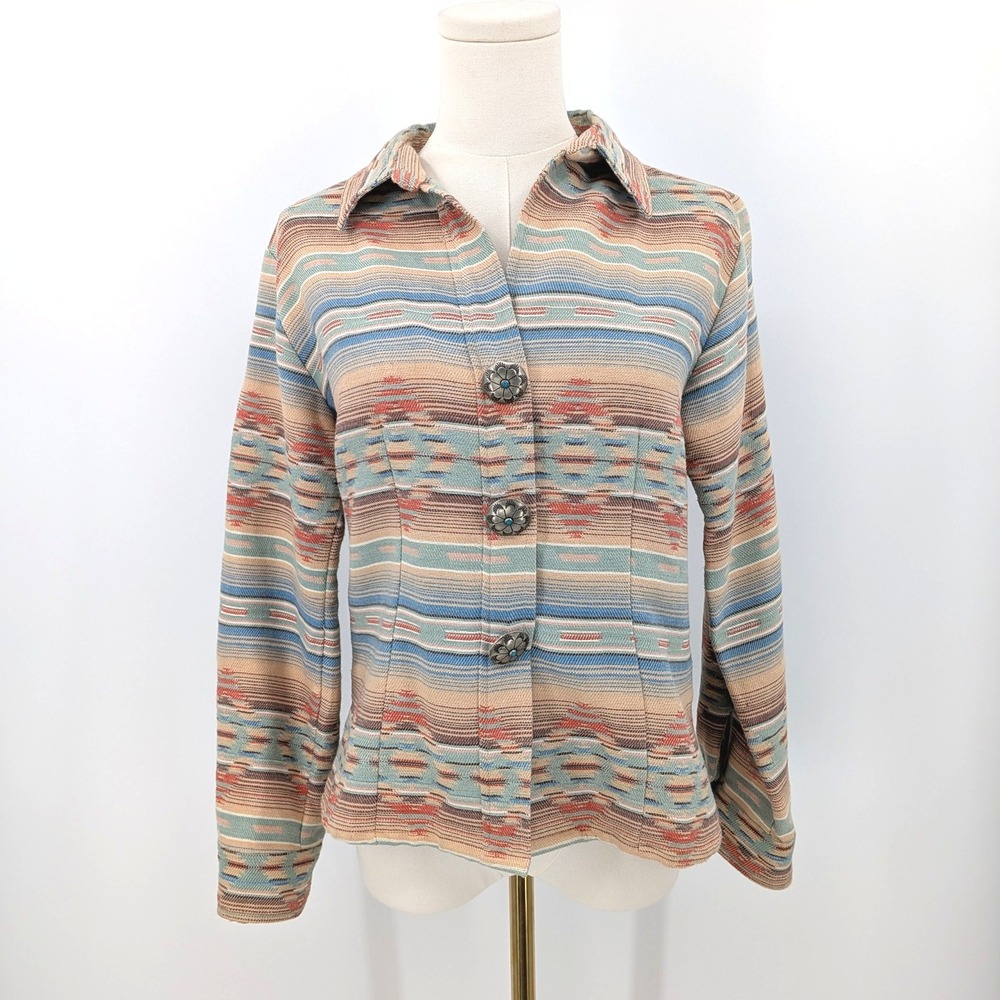Tasha Polizzi Southwestern‎ Cotton Jacket – Boho Western Aztec Print, XS